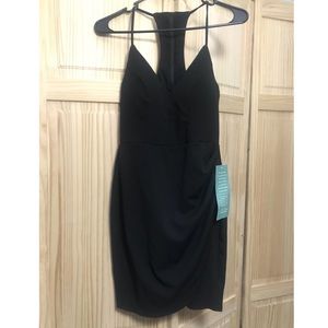 Little black spaghetti strap v-neck dress (NEW)